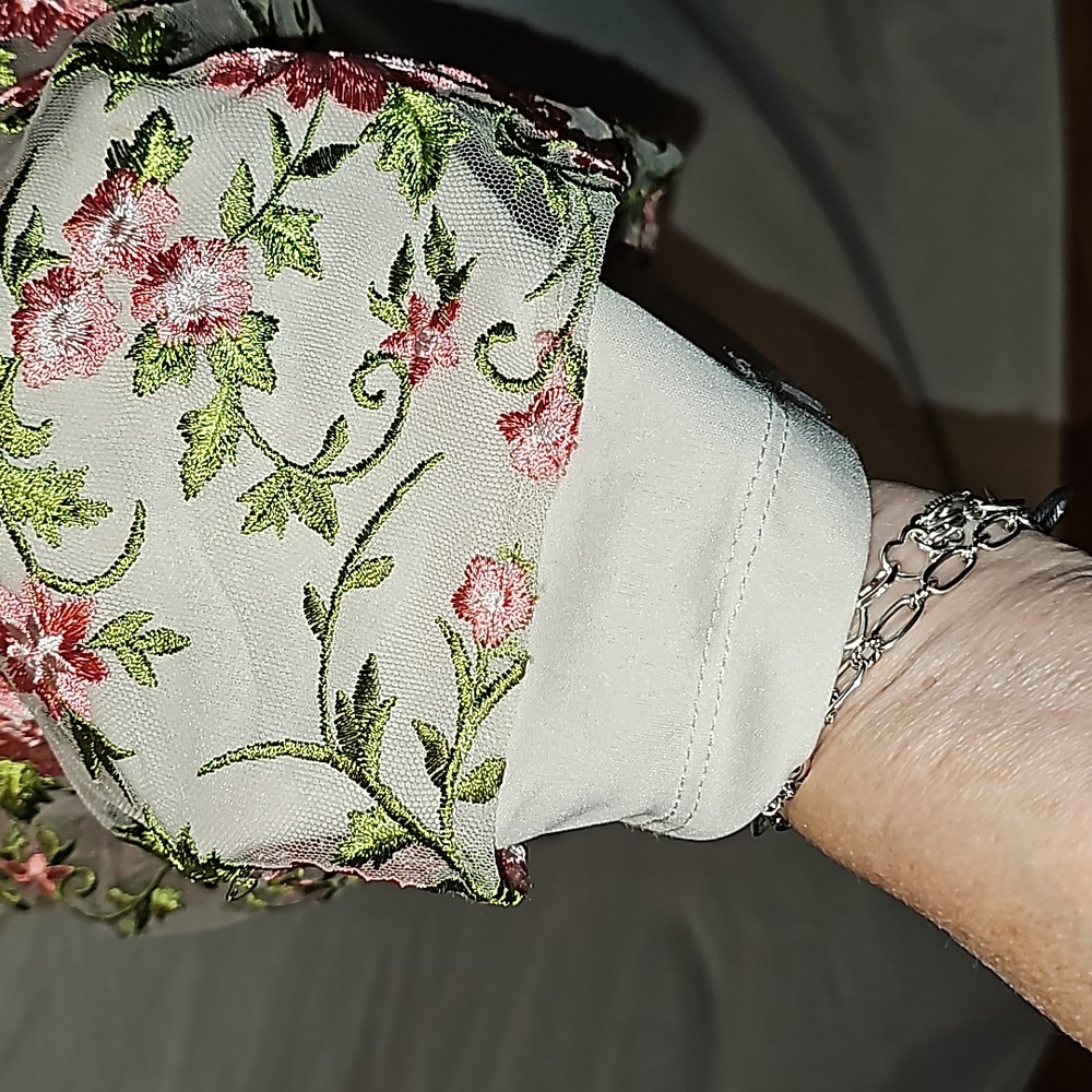 Adrianna Papell floral embroidered dress - Picture 6 of 13